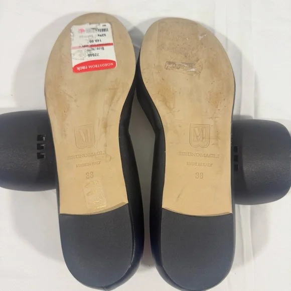 Bruno Magli Italian Leather Ballerina Flats with Bow | Euro size 38 US 7.5 - Picture 3 of 4